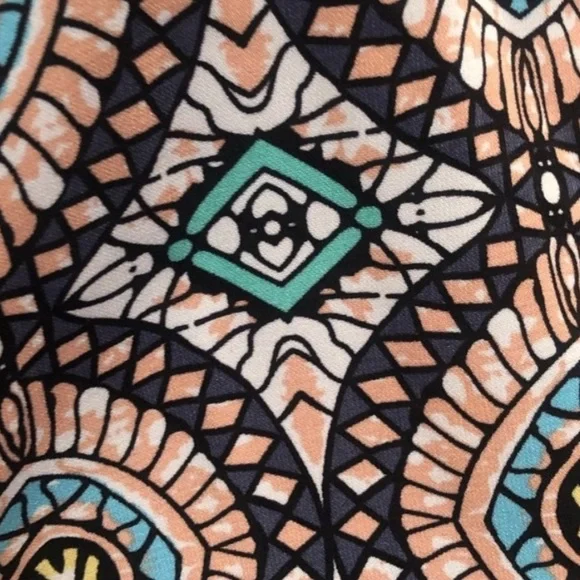 Molly Bracken abstract Print spaghetti strap elastic waist jumpsuit size small - Picture 6 of 10